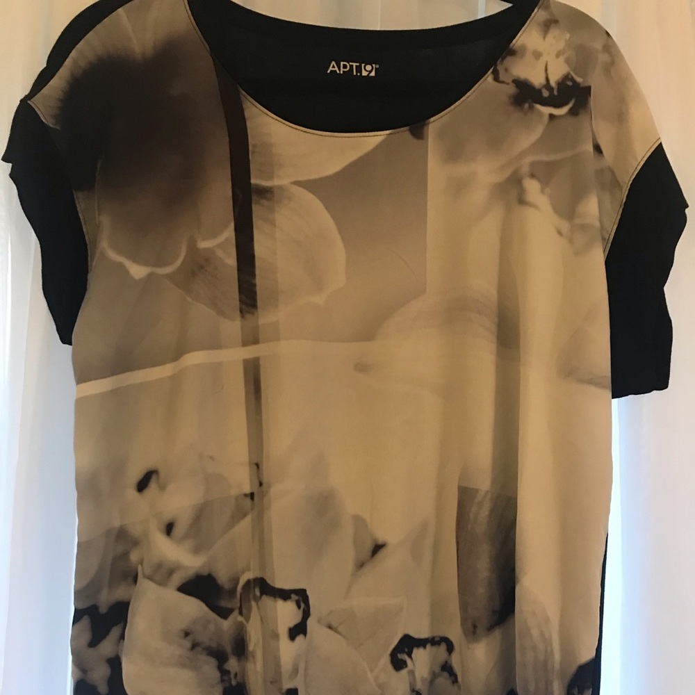Apt. 9 White Floral Blouse